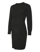 Mlnewanne L/S Abk Knit Dress A. Noos Mamalicious Black