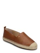 Cameryn Iv Tumbled Leather Espadrille Lauren Ralph Lauren Brown