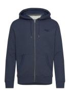 Essential Logo Zip Hoodie Superdry Blue