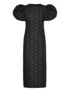 3D Jacquard Midi Dress ROTATE Birger Christensen Black