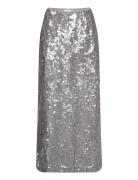 Sequins Maxi Skirt By Ti Mo Silver