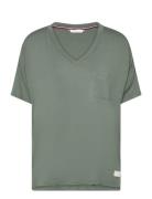 Ss Tee V Neck Tommy Hilfiger Green