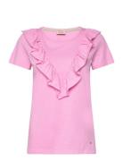 Mmlobo O-Ss Flounce Tee MOS MOSH Pink