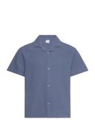 Shirt Ss Linen Lindex Blue