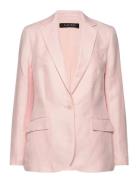 Linen-Blend Twill Blazer Lauren Ralph Lauren Pink