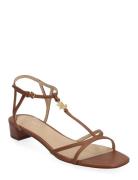 Fallon Nappa Leather Sandal Lauren Ralph Lauren Brown