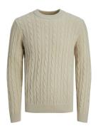 Jjeross Knit Crew Neck Sn Jack & J S Cream