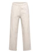 Trousers Wide Chinos Linen Ble Lindex Beige