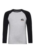 Comp Logo Raglan Ls Yth Quiksilver Grey