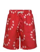 Bobo Choses Circle All Over Swim Bermuda Shorts Bobo Choses Red