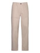 Flint Wide Slub Yarn Pants - Gots/V Knowledge Cotton Apparel Beige