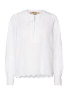 Mmyen Anglaise Tie Blouse MOS MOSH White