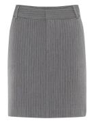 Joellegz Mel. Pinstripe Mw Skirt Gestuz Grey