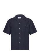 Short Sleeve Cuban Shirt Percival Navy