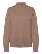 Cranva Rollneck Pullover Cream Brown