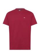 Tjm Slim Rib Detail Tee Tommy Jeans Red