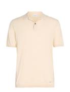 Cotton Silk Polo Shirt Calvin Klein Cream