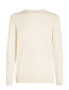 Cotton Silk Blend Cn Sweater Calvin Klein Cream