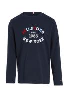 Monotype Flock Regular Tee Ls Tommy Hilfiger Navy