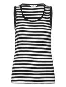 2X2 Cotton Stripe Amour Tank Top Mads Nørgaard Black