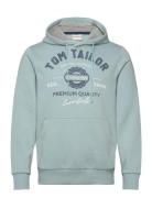 Hoodie With Print Tom Tailor Blue