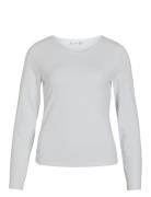 Vinora L/S O-Neck Top - Noos Vila White