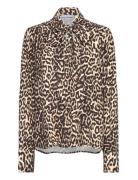 Shirt In Leo Print Coster Copenhagen Brown