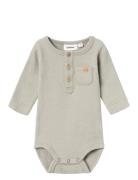 Nbmthoro Kym Ls Slim Body Lil Lil'Atelier Grey