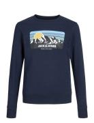 Jjpeak Sweat Crew Neck Jnr Jack & J S Navy