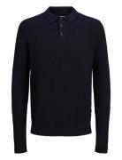 Jjpannel Knit Polo Aw24 Jack & J S Navy