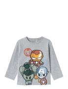 Nmmanan Marvel Ls Nreg Top Mar Name It Grey