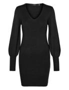 Vmhollykarispuff Ls V-Neck Dress Ga Boo Vero Moda Black