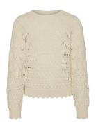 Vmlua Ls Boatneck Pullover Girl Vero Moda Girl Cream