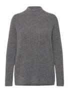 Slfmaline Ls Knit High Neck Noos Selected Femme Grey