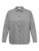 Carsuttin L/S Loose Shirt Wvn ONLY Carmakoma Grey