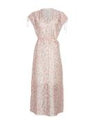 Mschisadora Sl Maxi Dress Aop MSCH Copenhagen Pink