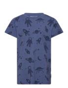 Bamboo T-Shirt Blue Astronaut Geggamoja Blue