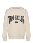 Regular Printed Sweatshirt Tom Tailor Beige