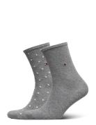 Th Women Sock Dot 2P Tommy Hilfiger Grey