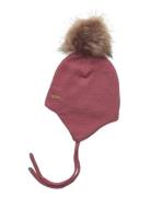 Hat W. Detachable Fake Fur Minymo Pink