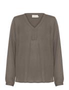 Amber Blouse Ls Kaffe Khaki