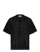 Mmtoba Jacquard Voile Blouse MOS MOSH Black