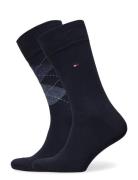 Th Men Sock Check 2P Tommy Hilfiger Blue