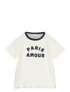 Contrast Collar T-Shirt Mango White