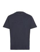 Hs Embossed Tee Hackett London Navy