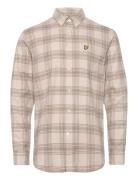 Tonal Check Flannel Shirt Lyle & Scott Beige