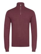 Ecovero Half Zip L/S Knit Lindbergh Burgundy