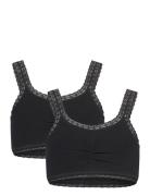 Organic Bra Top 2-Pack Rosemunde Kids Black