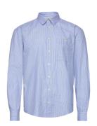 Cfalvin Ls Dobby Striped Shirt Casual Friday Blue