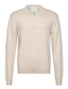 Ecovero L/S Zip Polo Lindbergh Cream